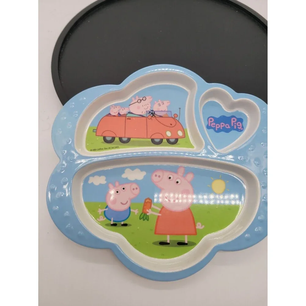 Zak! Designs Vintage 2003 Peppa Pig Childrens Melamine Divided Plate